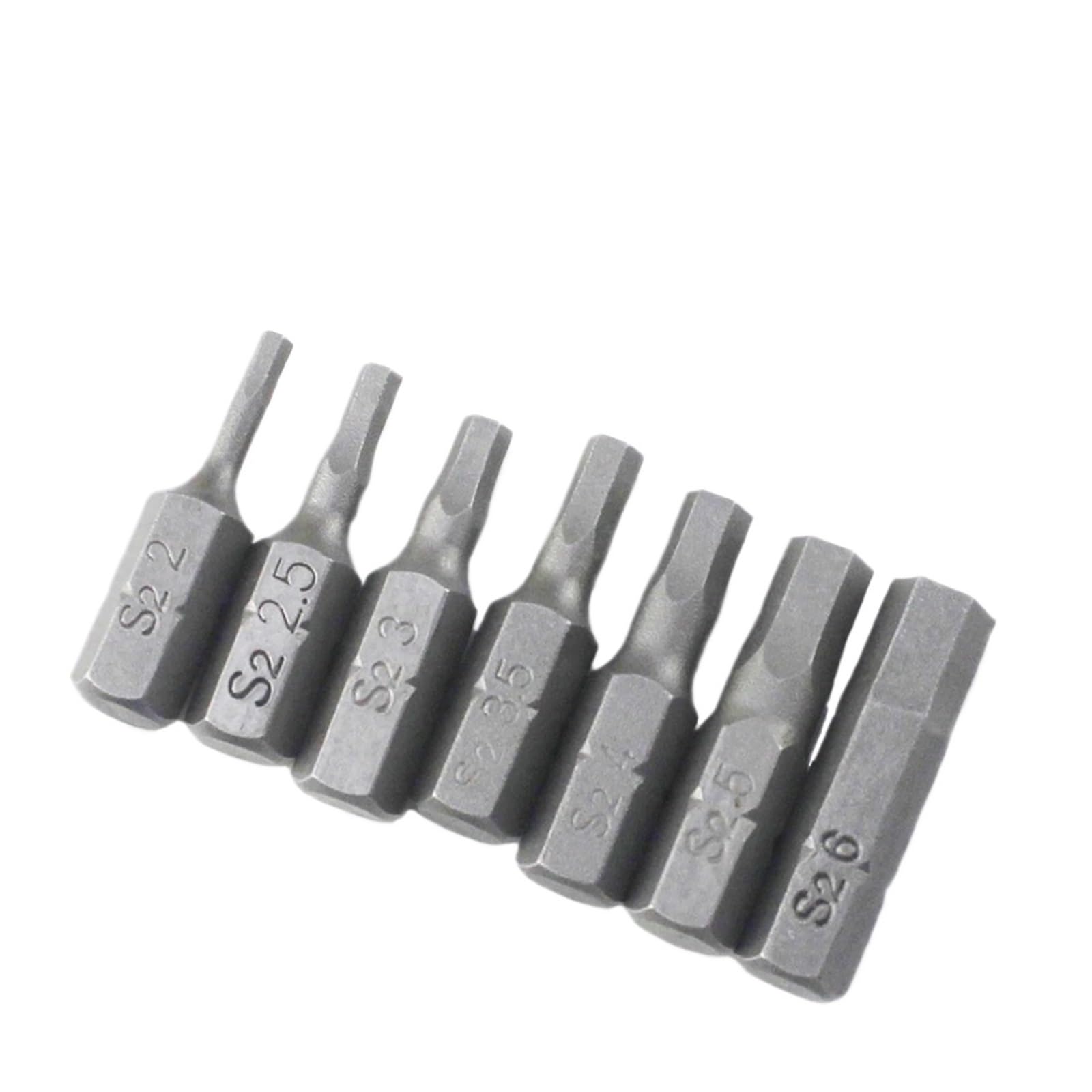 RUAJOGYNVM Hexagonal Bit 100pcs Hexagon Screwdriver Bit Set 1/4" Hex Shank 25mm Hex Head Screw Driver Bits for Power Tool for Power Tool(H2) RUAJOGYNVM