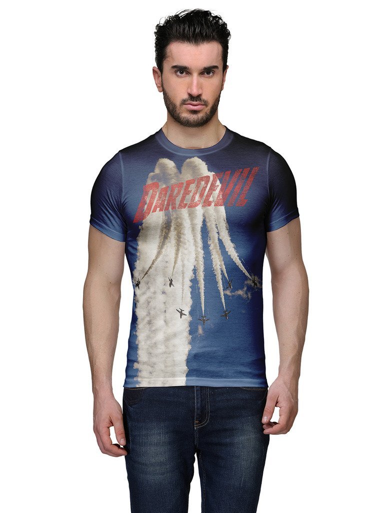 wear your mindWYM Men's Printed Regular Tshirt (CST043_XXL_Multicolour 2XL)