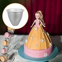 Vista 2 de 2 piezas de vestido de princesa para muñecas, molde para tartas, molde de aluminio con núcleo calefactor para boda, cumpleaños, aniversario
