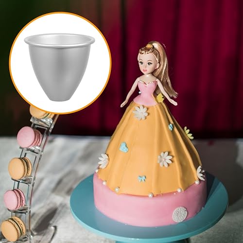 Miniatura 2 de DOITOOL Molde de molde para tartas de muñeca de aleación de aluminio, molde de pastel de princesa para hornear, antiadherente, moldeador de postres,