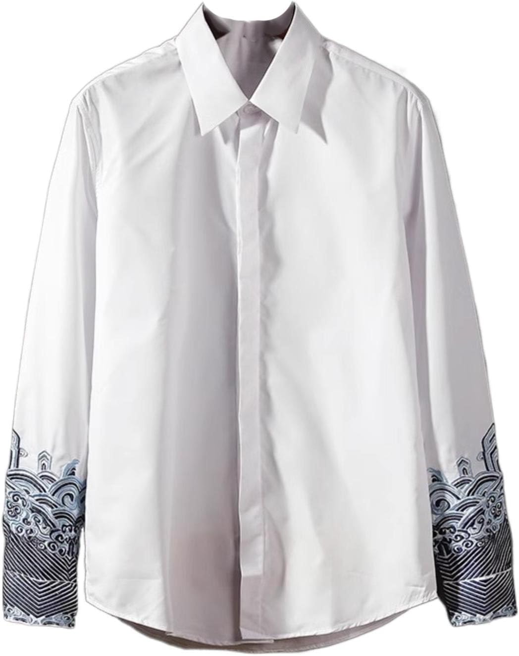 Chinese-Style Men's Long-Sleeve Shirt, Retro Tang Suit, Casual top, Spring and Autumn Shirt