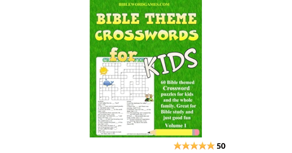 Kids Bible Theme Crossword Puzzles Volume 1: 60 Bible themed ...