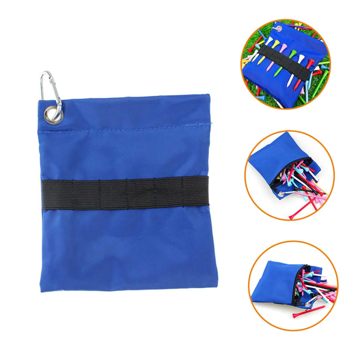 TOYANDONA Golf Accessories Tee Holder Pouch Nylon Blue
