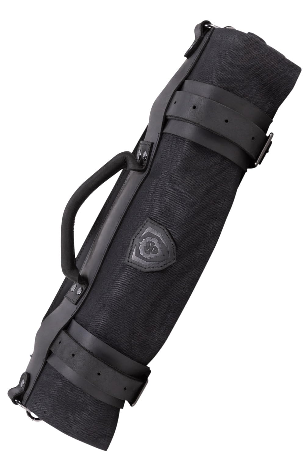 Dalstrong Nomad Knife Wrap Roll - 12oz Waxed Canvas Top Grain Leather Knife Roll Bag- 13 Slots - Interior & Rear Zipper Pockets - Travel Storage with Blade