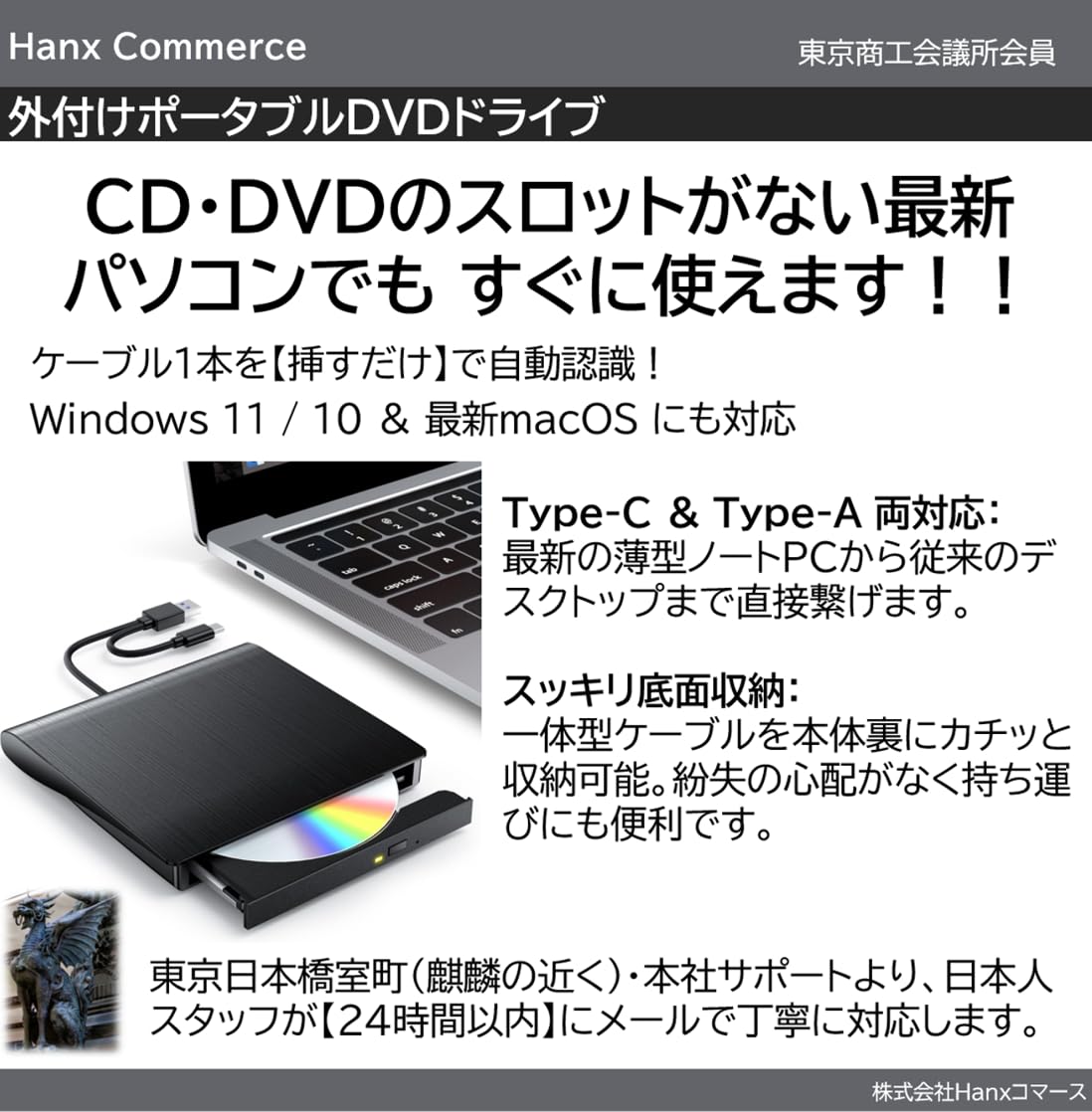 Amazon.co.jp: 2026年シンプルモデル DVDドライブ外付け CD DVD