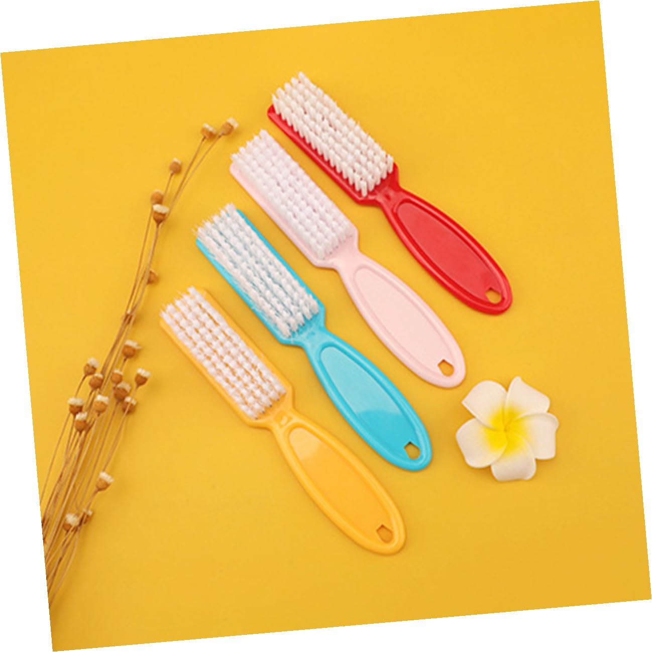 Spazzola per Unghie in Plastica 24 Pezzi Set, Piccola Spazzola per Manicure Ergonomica per Pulizia Unghie Mani e Piedi, Accessorio Compatto per Uso Domestico e Colore Casuale