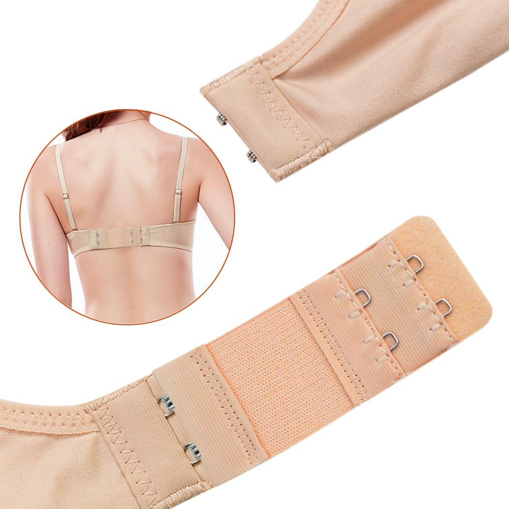 Bra Extender 3 Pcs Elastic Lingerie Extenders 2 Hooks 2 Rows Extension Strap