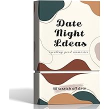 40 Scratch Off Date Night Ideas Cards, Romantic &amp; Adventurous Engagement Couples Games Gifts, Anniversary Newlywed Wedding &amp; Valentines Day Gifts for Him, Her, Boyfriend, Girlfriend, Husband or Wife