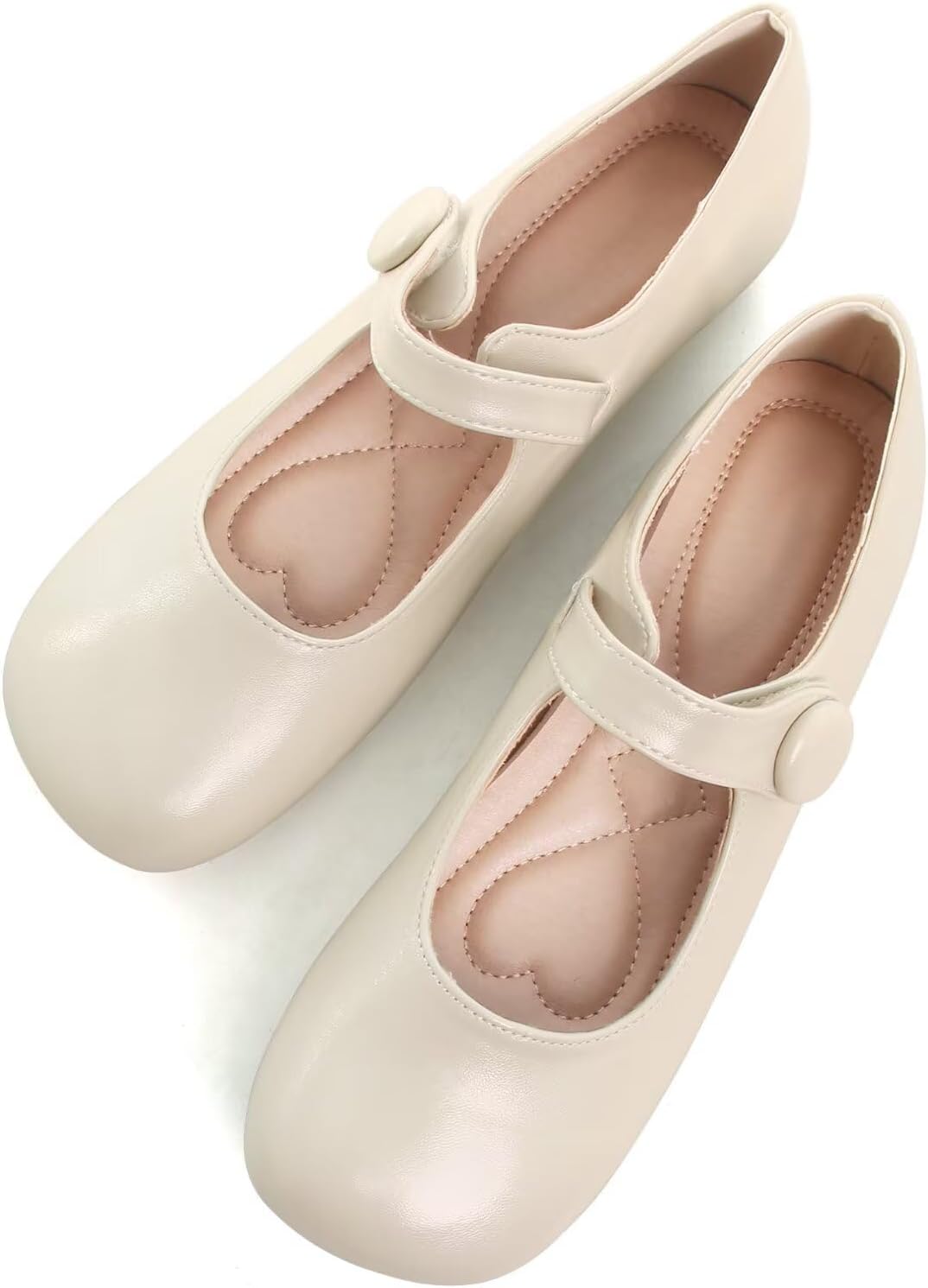 LUXINYU Mary Jane Flats for Women Dressy Retro Square Toe Ankle Strap Ballet Flats Comfortable Patent Leather Shoes - Image 4