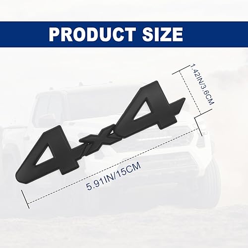 Miniatura 2 de Insignia universal de 4X4 con logotipo 3D, repuesto de adhesivo de cobertura completa compatible con Toyota 4Run, Tac, modelo Tun SUV camioneta