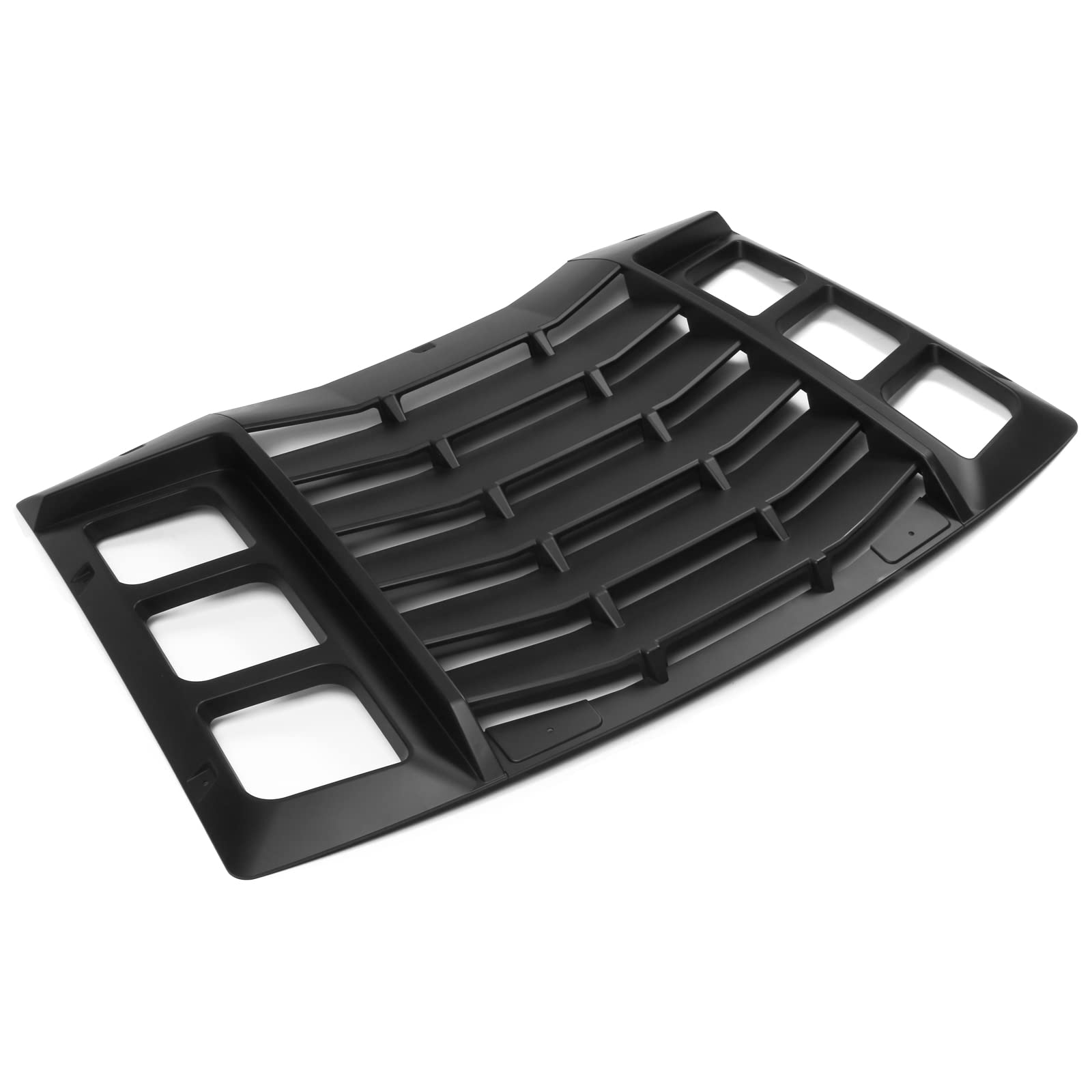 IKON MOTORSPORTS, Rear Window Louver Compatible with 2011-2023 Dodge Charger, IKON Style Matte Black Rear Vent Cover Windshield 3PCS, 2012 2013 2014 2015 2016 2017