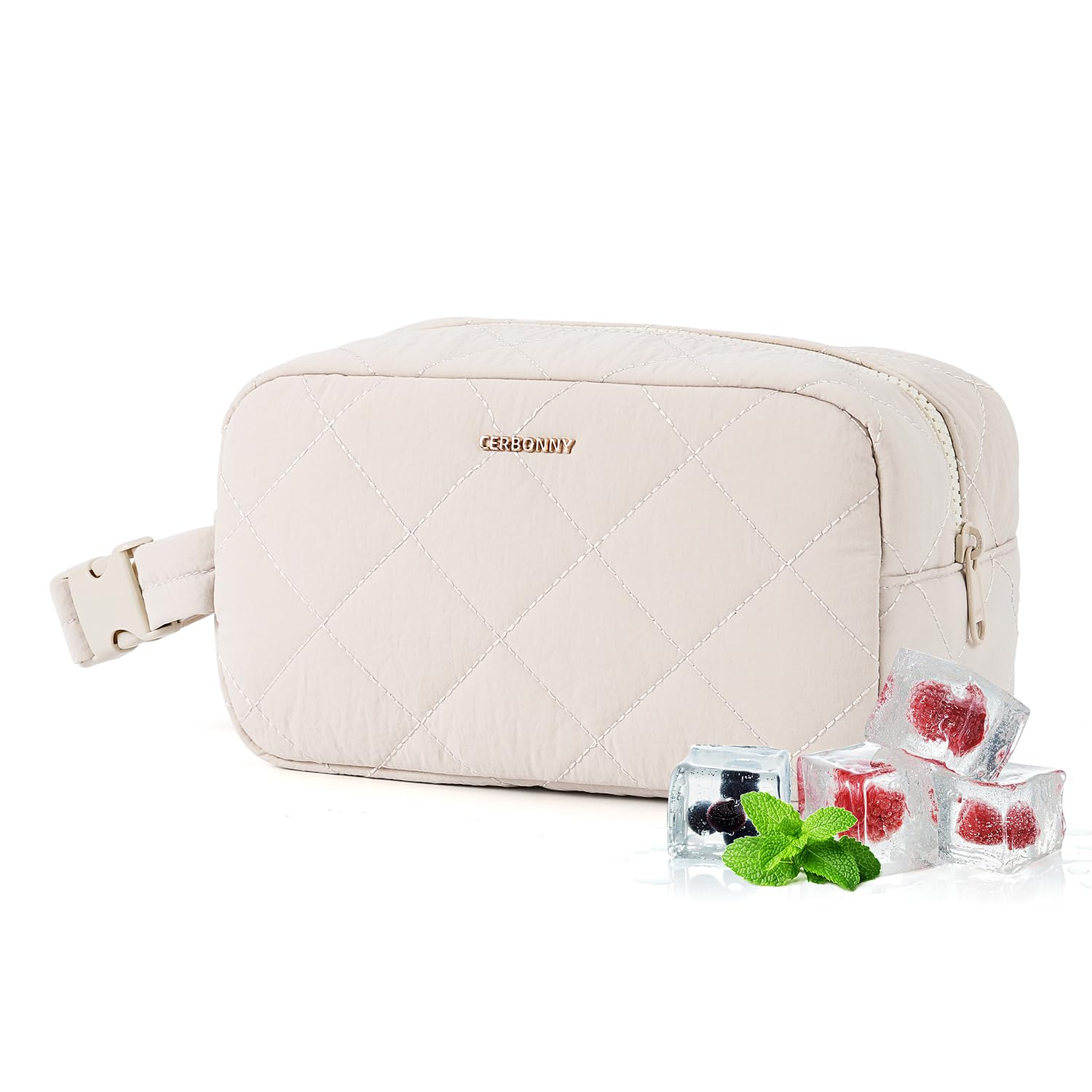 Small Cooler Bag Freezable Lunch Bag for Work School Travel,Small Lunch Bag,insulated snack bag,Mini Cooler,Lunch bag small Fit For Yogurt(Beige)