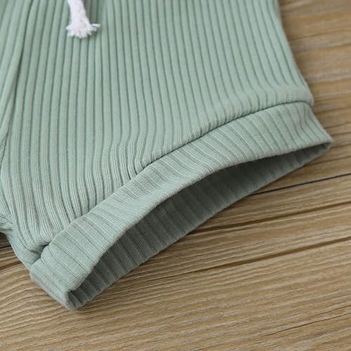 Miniatura 7 de Amuhou Unisex Baby Short Sleeve T-shirts and Shorts Sets Stripe for Newborn Infant Toddler Boy Girls