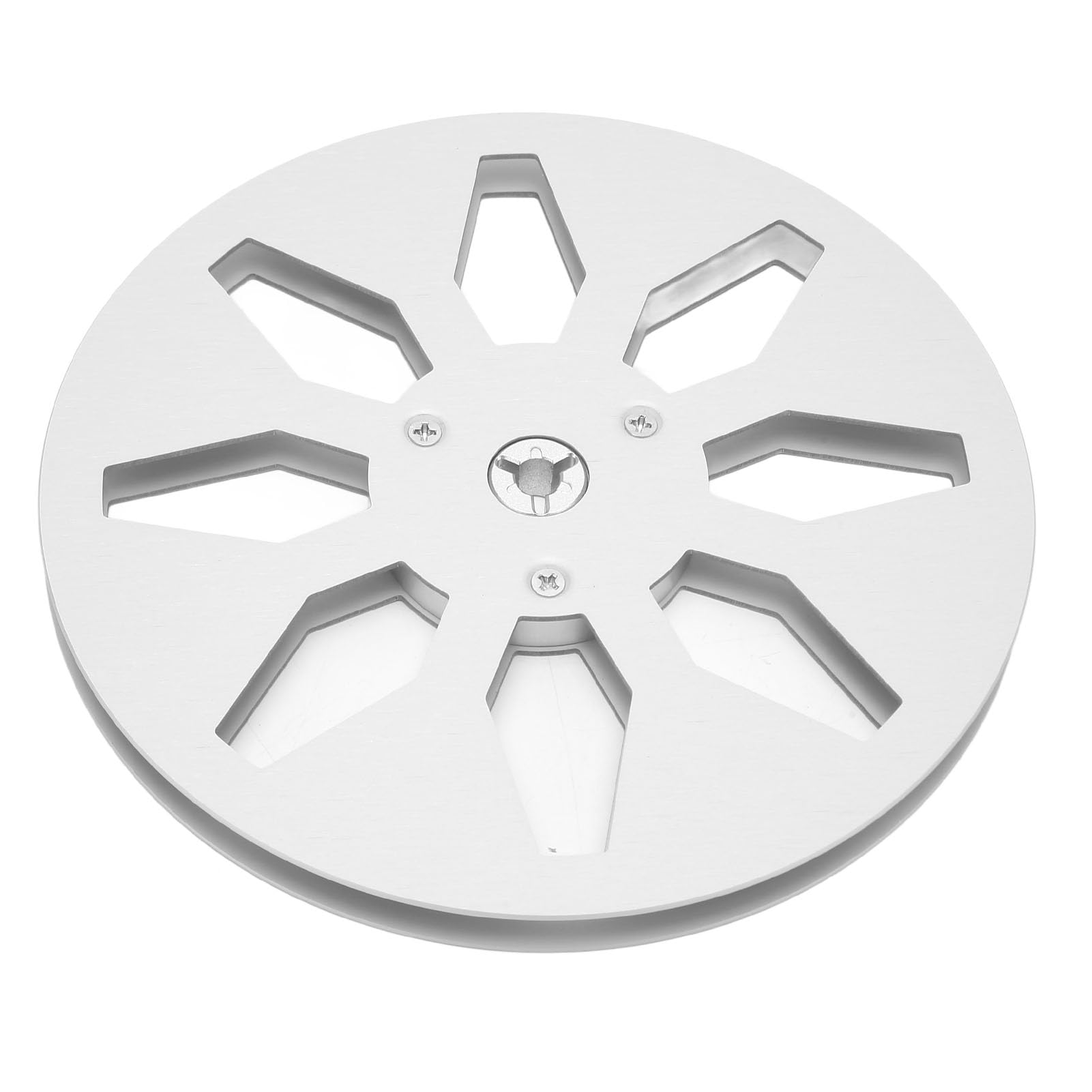 1/4 7 Zoll Leere Tonbandspule, 8-Loch-Tonbandspule aus Luftfahrtaluminium mit Edelstahlschrauben für, AKAI, Reel-to-Reel-Bänder (SILVER)
