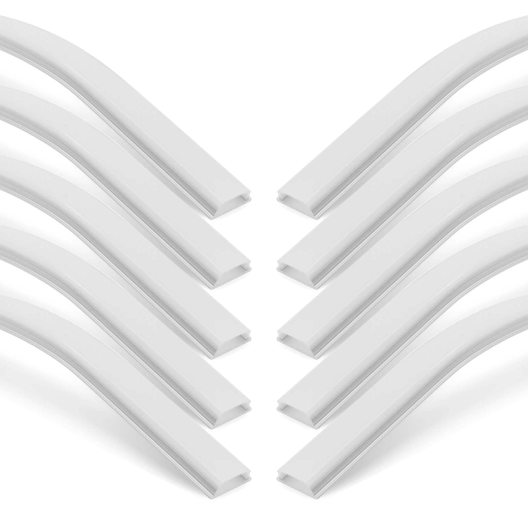 G.W.S® Bendable Surface Mounted LED Profile, 10-Pack Aluminium Channel for LED Strip Light, 2 Metres 18mmx5mm (552) — image 1