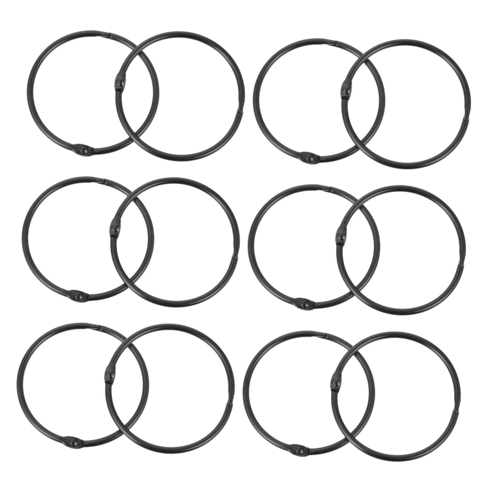 Ciieeo 12pcs Metal Curtain Rings Resistant Iron Hanging Hooks for Shower Window Curtains Thick and Sturdy Design Fits Rods Elegant Finish