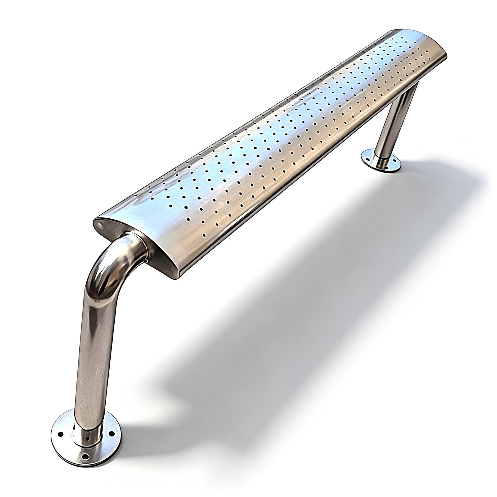 Panchina da Giardino 2 Posti Panchina da Esterno Resistenti Alle Intemperie Acciaio Inossidabile 201/304 Portata Massima 250 Kg per Piazze Fermate Dells'autobus(304 stainless steel,100x20x50cm)