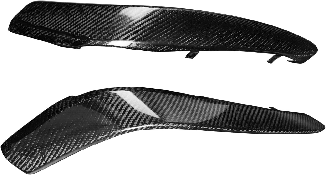 Car Real Carbon Fiber Front Bumper Fog Lamp Spoiler Cover Compatible with Mercedes-Benz W205 S205 C63 AMG