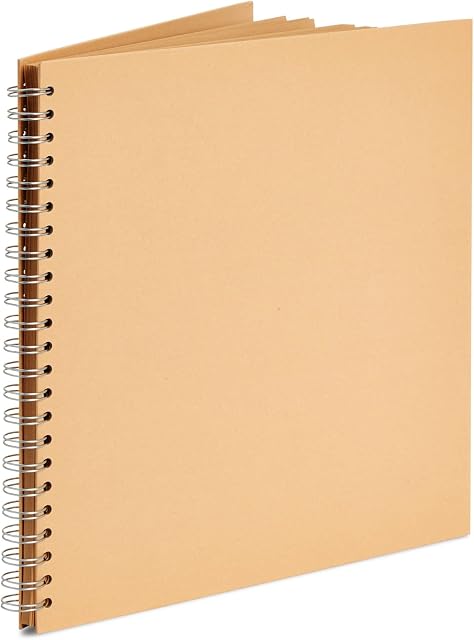 Kraft Hardcover Blank Scrapbook Photo Album (12 x 12 Inches, 40 Sheets)