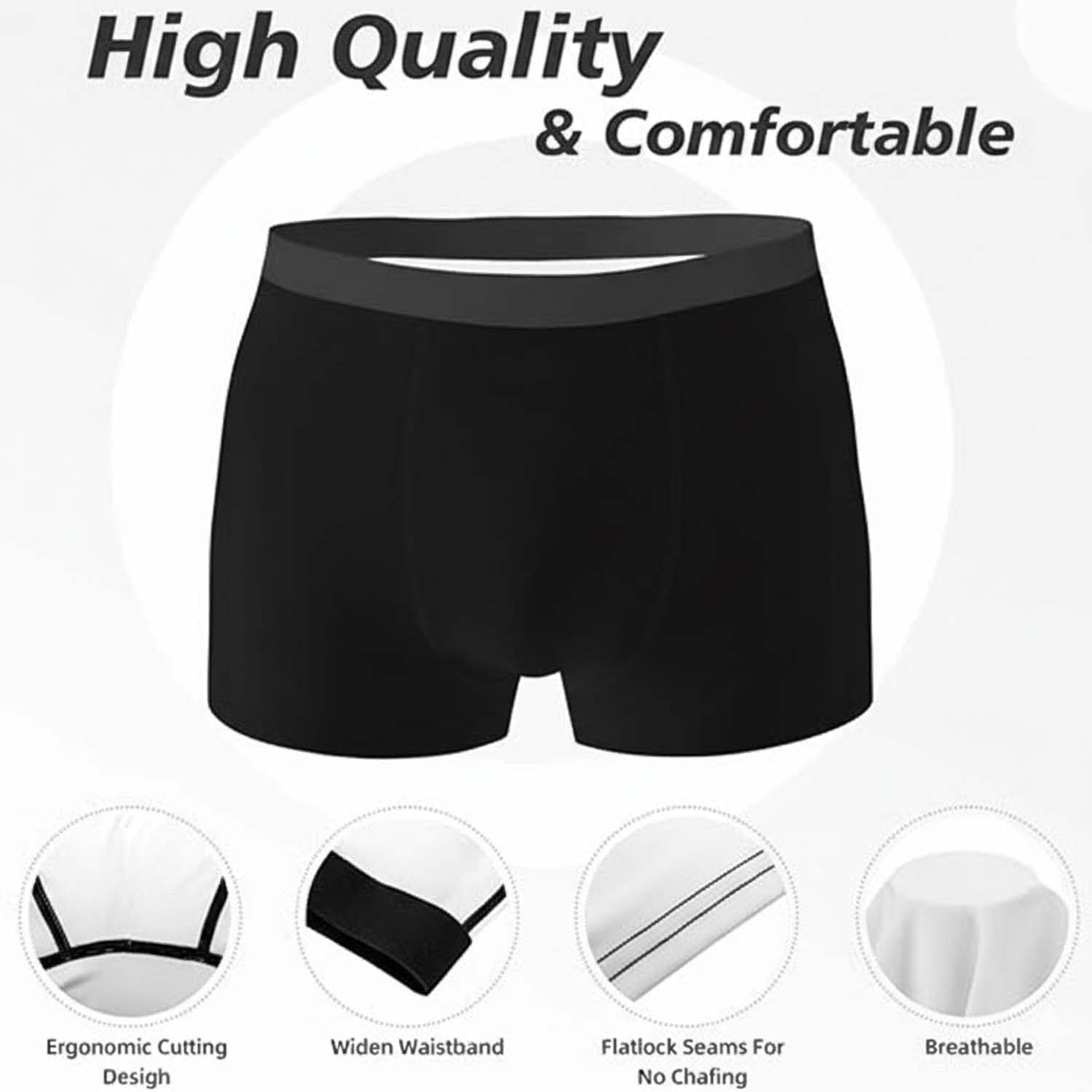 V-DECORPARKS Custom Face Boxers for Men, Funny Personalized Underwear Gift, Photo Boxer Briefs for Boyfriend, Husband - Image 7