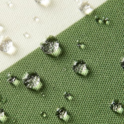 Image of Allorry Outdoor Pillow Covers 16x16 Set of 2 Olive Green Striped Decoration Throw Pillow Covers for Spring Summer Outdoor Waterproof Garden Patio Furniture Sofa Bed Home Decor JB007-B16
