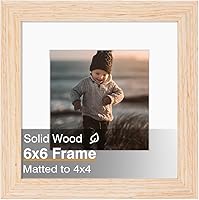 Vista 178 de KINLINK Marco de Fotos 11x14 Natural, Marco de Madera Maciza 11x14 con Plexiglás Acrílico para Fotos 5x7/8x10 Con Paspartú, Exhibición de Mesa
