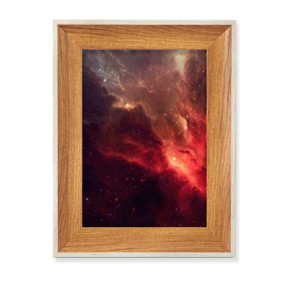 Cadre photo bois nébuleuse rouge pour sublimer votre bureau