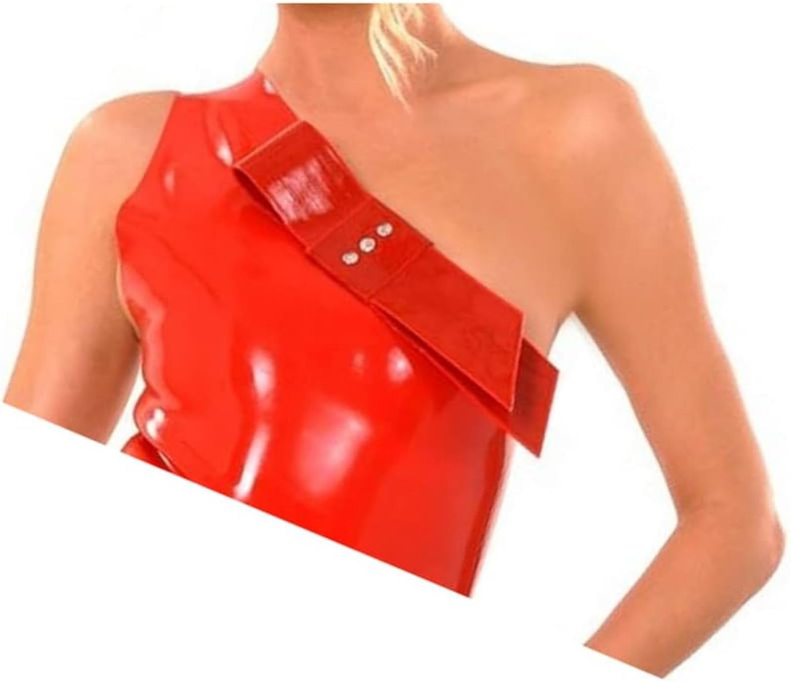 Amazon.com: Red Sexy Latex Dress with Bow in Front Side Zipper at Back  Rubber Bodycon Playsuit,Red,Large : Clothing, Shoes & Jewelry