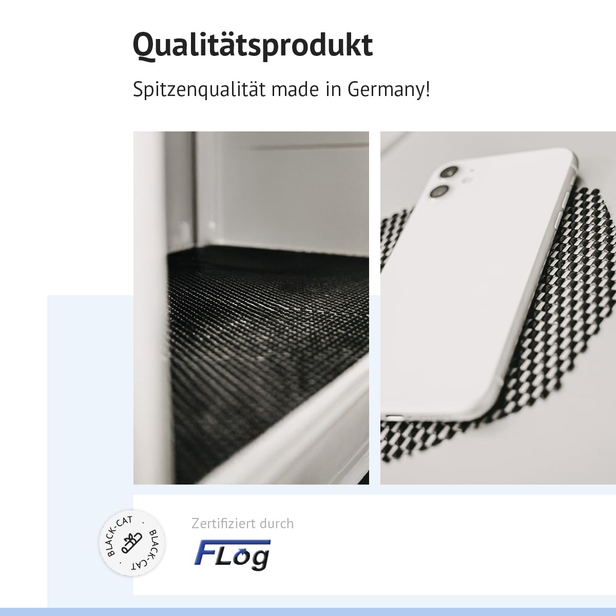 BLACK-CAT Ultralight Antirutschmatte 10.000×1.000×1,3 mm – Original, Ultraleicht, rutschfest, zuschneidbar, chemikalienbeständig, ideal für Lager, Werkstatt, Haushalt & Transport