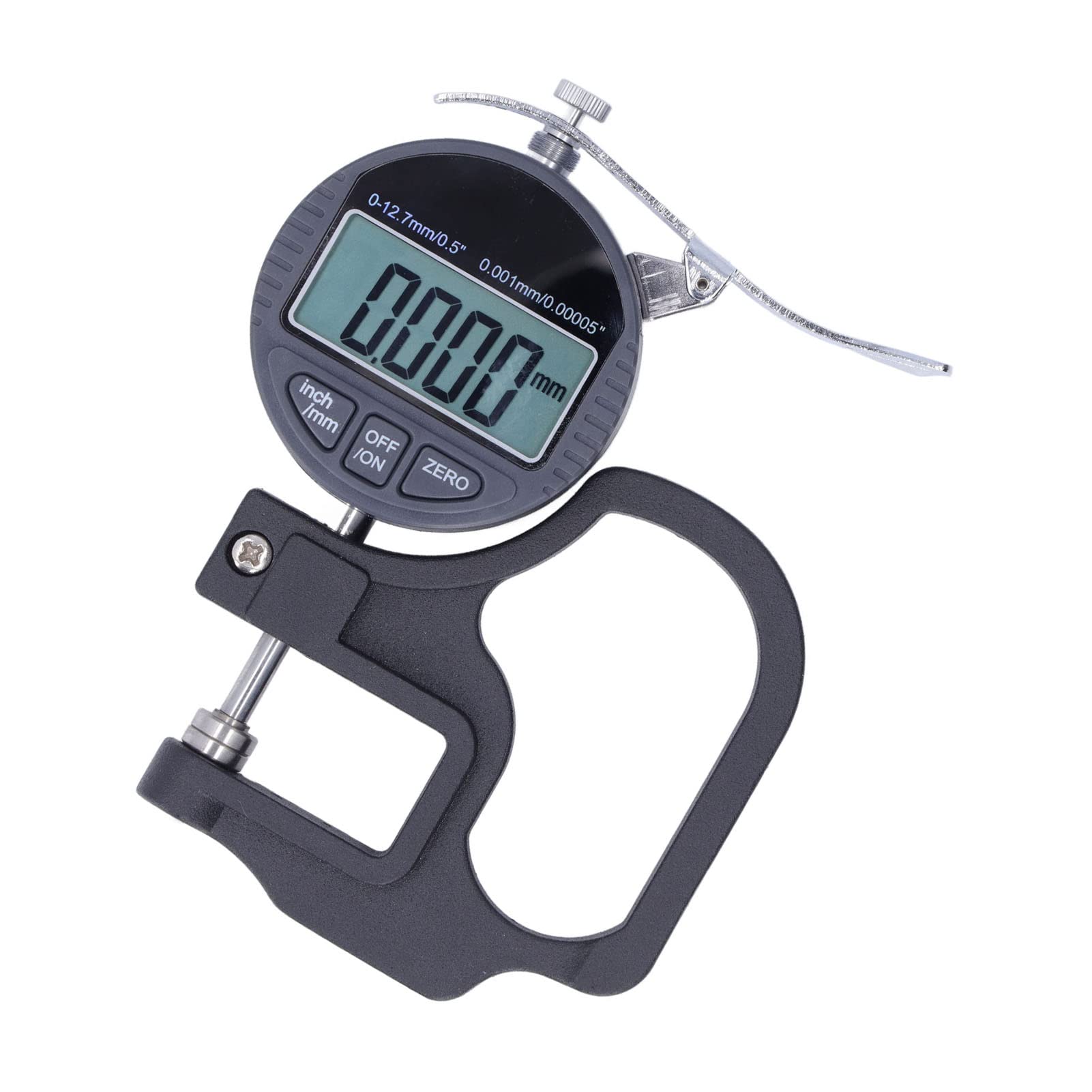 Medidor de Espesor Digital FLEXMAN, Medidor de Espesor Micrómetro Electrónico ABS para Medir con Precisión Papel, Alambre de Esponja de Cuero de Película