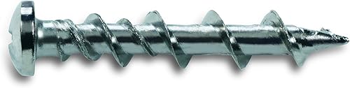 Powers Fastening Innovations 02316 Wall-Dog - Anclaje ligero con cabeza de cacerola de zinc de 14 pulgadas por 1-14 pulgadas, 100 por caja