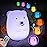 Glinrui Bear Night Lights for Kids, Bedside lamp for Children, Baby Nursery Light - Break Resistant/Eye Caring/Adjustable Brightness Color/Time Setting/Gifts for Kids Babies Boys Girls - Medium