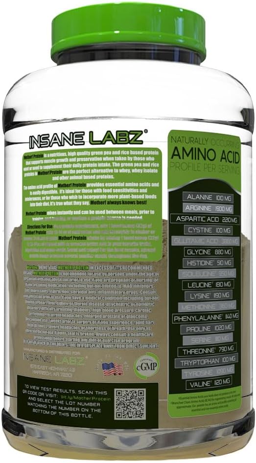 Insane Labz Mother Protein,100% Fully Disclosed Plant Based Protein (28 Servings, Chocolate)