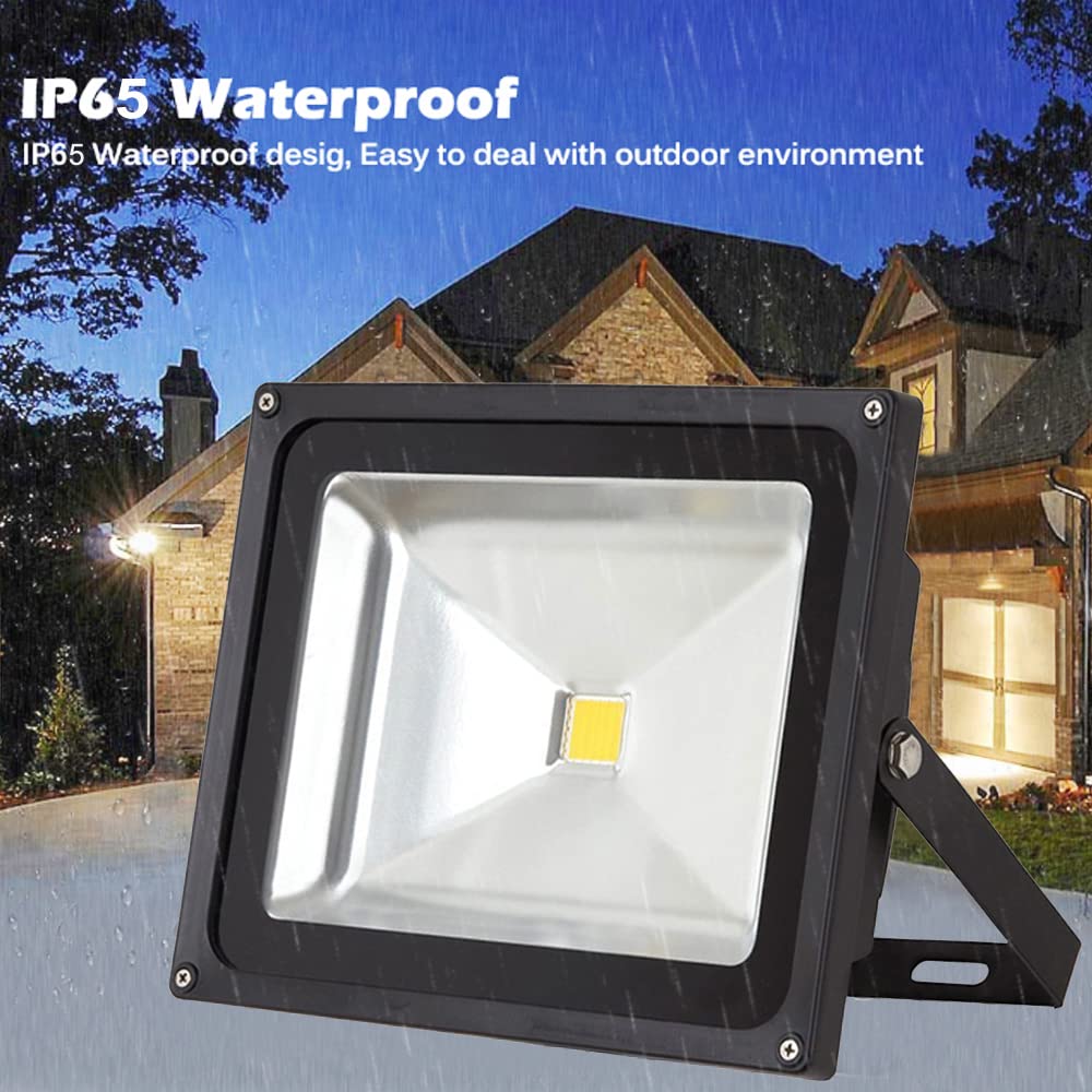 5pcs 50W LED Foco Proyector,ALPHA DIMA IP65 Impermeable Luz de Seguridad,Iluminación Interior y Exterior,Lámpara Blanco Frío 6500K Gris