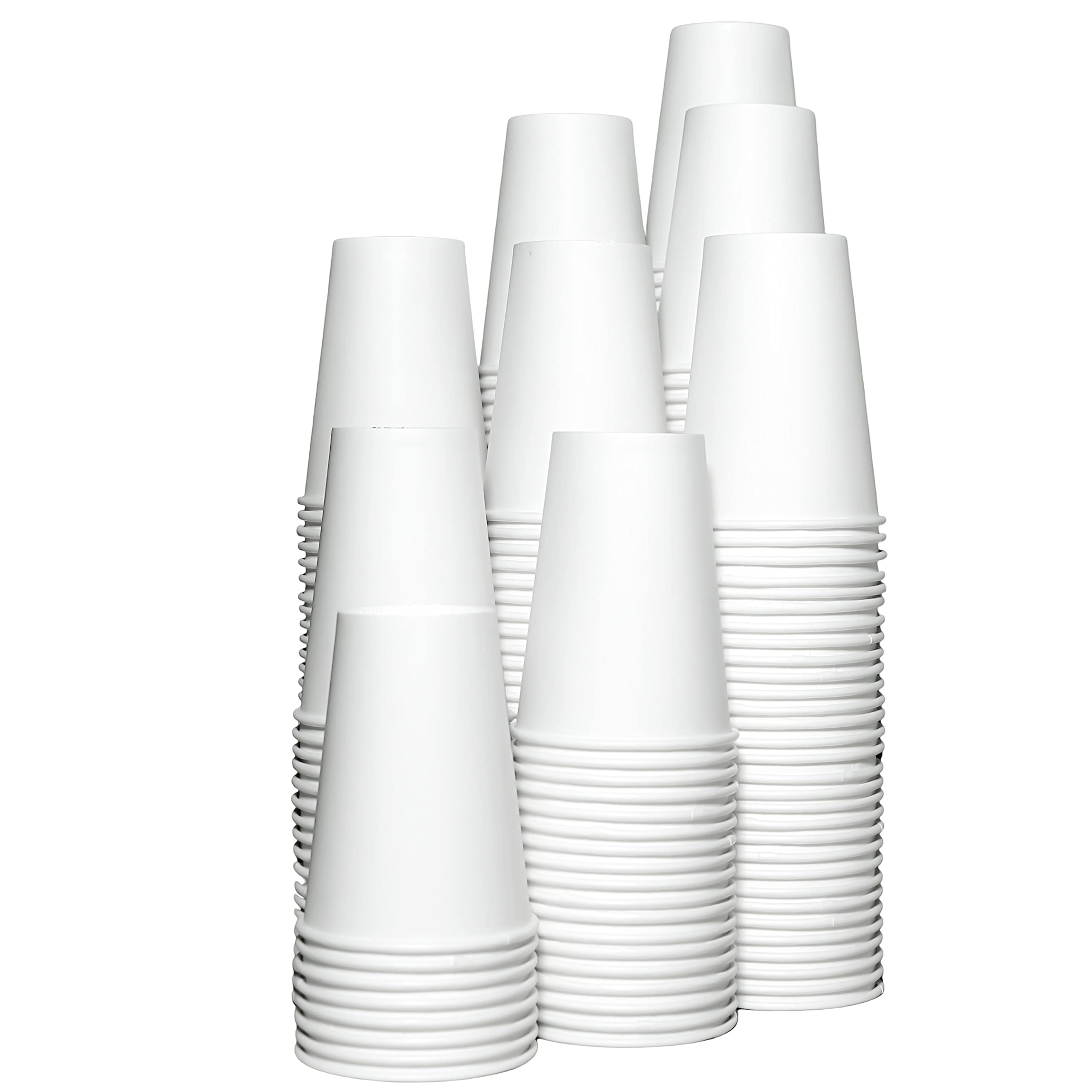 500 Gobelets Jetables En Papier Carton Premium 230ml - Résistants Pour Boissons Chaudes Et Froides, Design Élégant Pour Café, Latté, Cappuccino