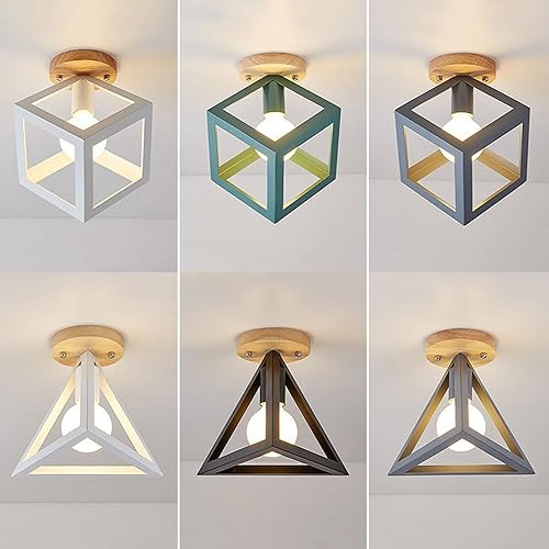 Miniatura 3 de RCIDOS Nordic - Lámpara de techo semiempotrada para el hogar, pasillo, montaje empotrado, E27, fácil de instalar, iluminación creativa para pasillo,