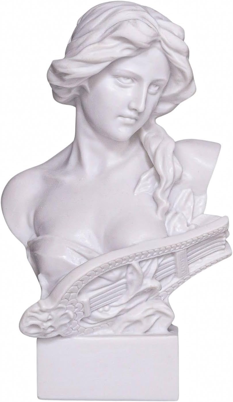 danila-souvenirs Ancient Greek Mythology Goddess Artemis (Diana) Marble Bust Statue Sculpture 6'' (15 cm), 0.8 lbs (370 g)