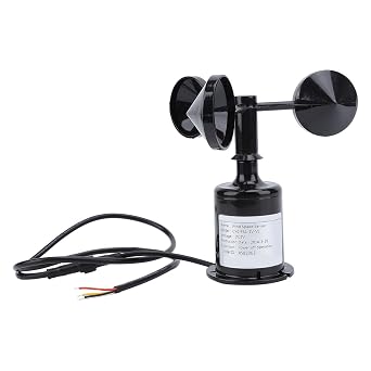Wind Speed Anemometer, High Accuracy 5V Wind Speed Monitoring Sensor with 2.62ft Extension Cable - Interference, Design, Ideal for Meteorology and Outdoor Use