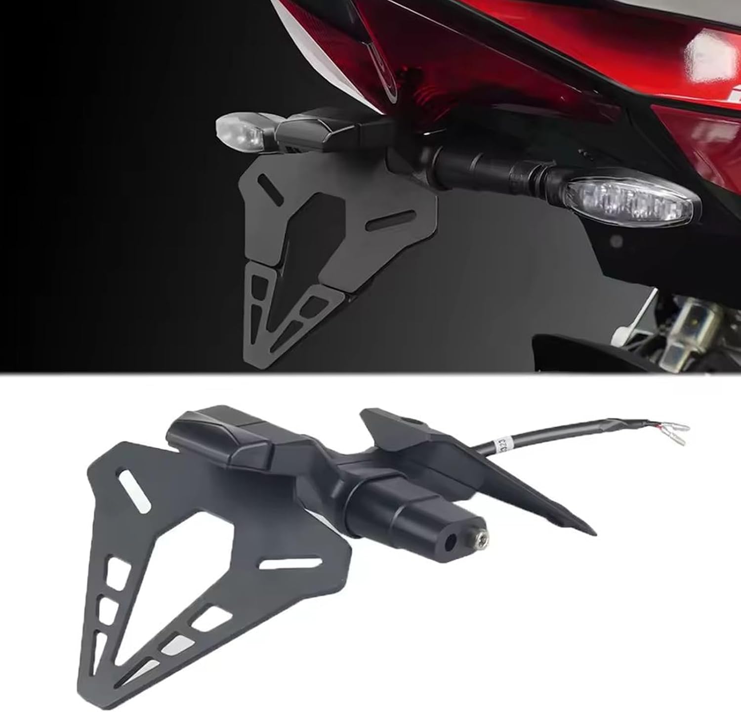 Motorcycle License Plate Holder for Aprilia RS457 2024- RS 457 Motorcycle Rear Short Tail Stock Tidy License Plate Holder Tailstock Bracket Kit