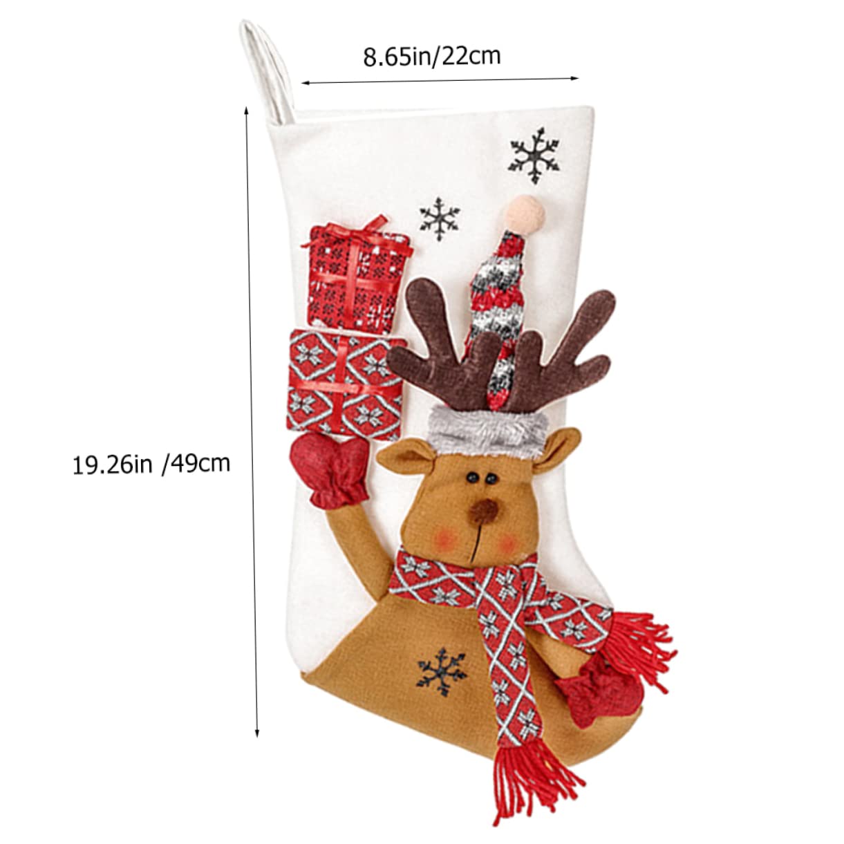 Zerodeko 3 Stück Weihnachtssocken Weihnachtsbaum Strümpfe Weihnachten Plüsch christbaumanhänger weihnachtsbäume geschmückt Christbaumschmuck traditionelle Weihnachtsstrümpfe Maschenware