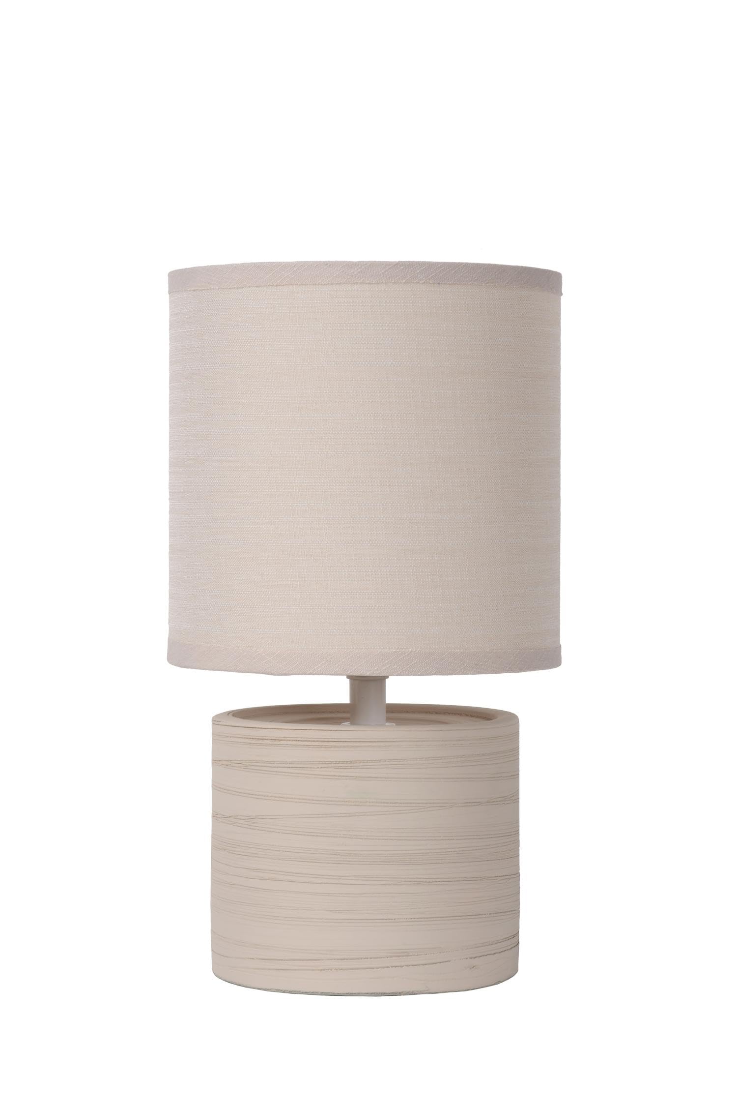 LUCIDE GREASBY - Lampe de table - Ø 14 cm - 1xE14 - Crème