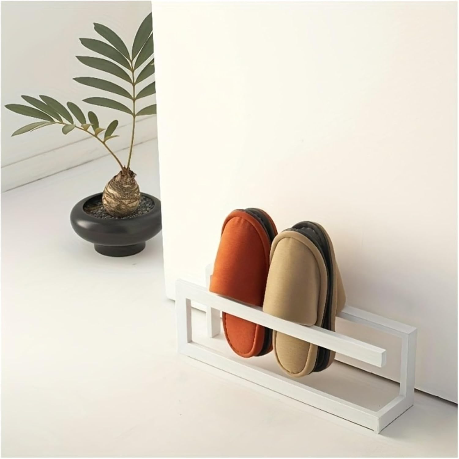 for Entryway/Bedroom. Space-Saving, No Tools Needed, Sleek Shoe Rack! Dual-Tier Storage(Black-1pc)