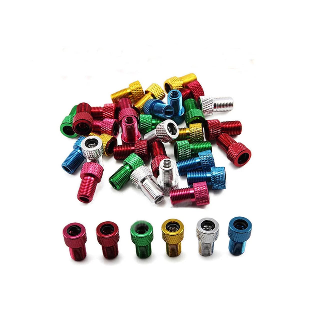 Gogogmee Bike Tire Adaptor French to American Valve Adapter Cycle Thin Tube Valve Adaptor Essential Bike Accessory Random