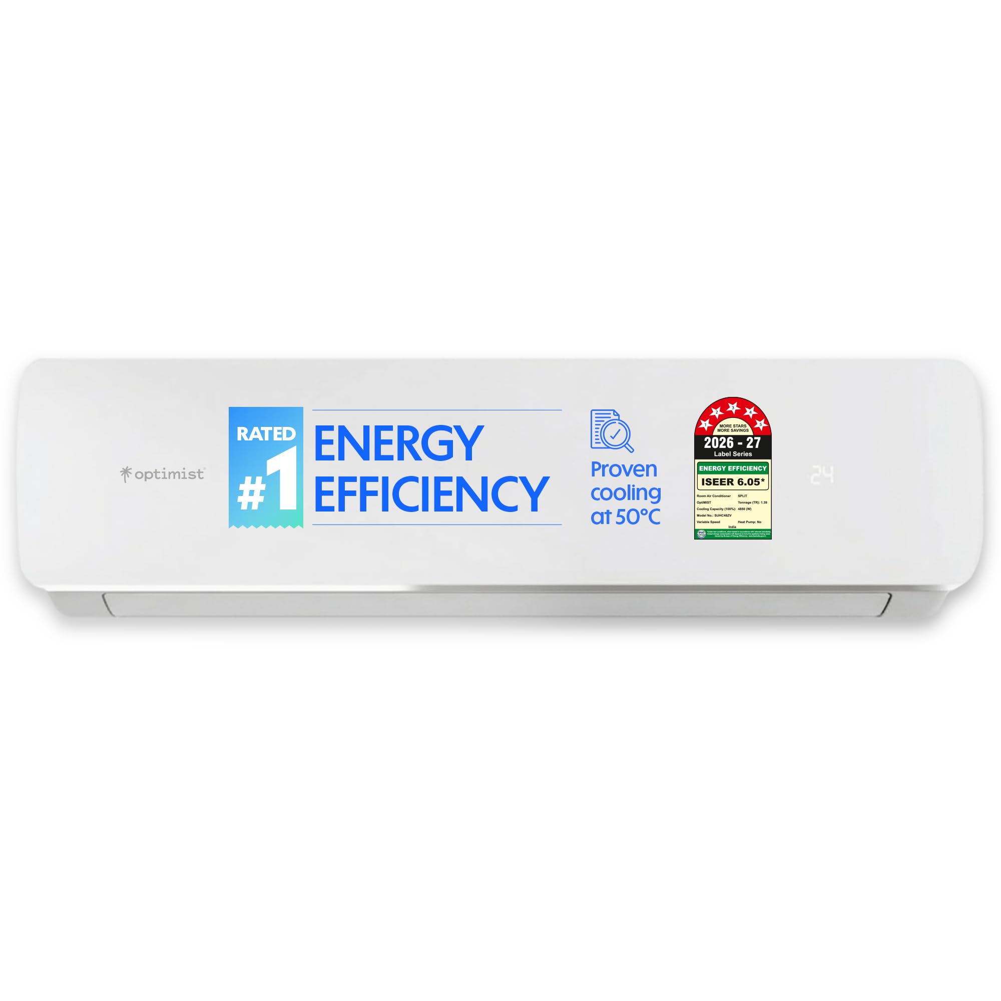 Optimist 1.4 Ton New 5 Star Rated (ISEER 6.05), Wi-Fi Inverter Split AC | Proven Cooling at 50°C | Turbo+ Fastest Cooling | Smart App with Gas Level Indicator-image-14