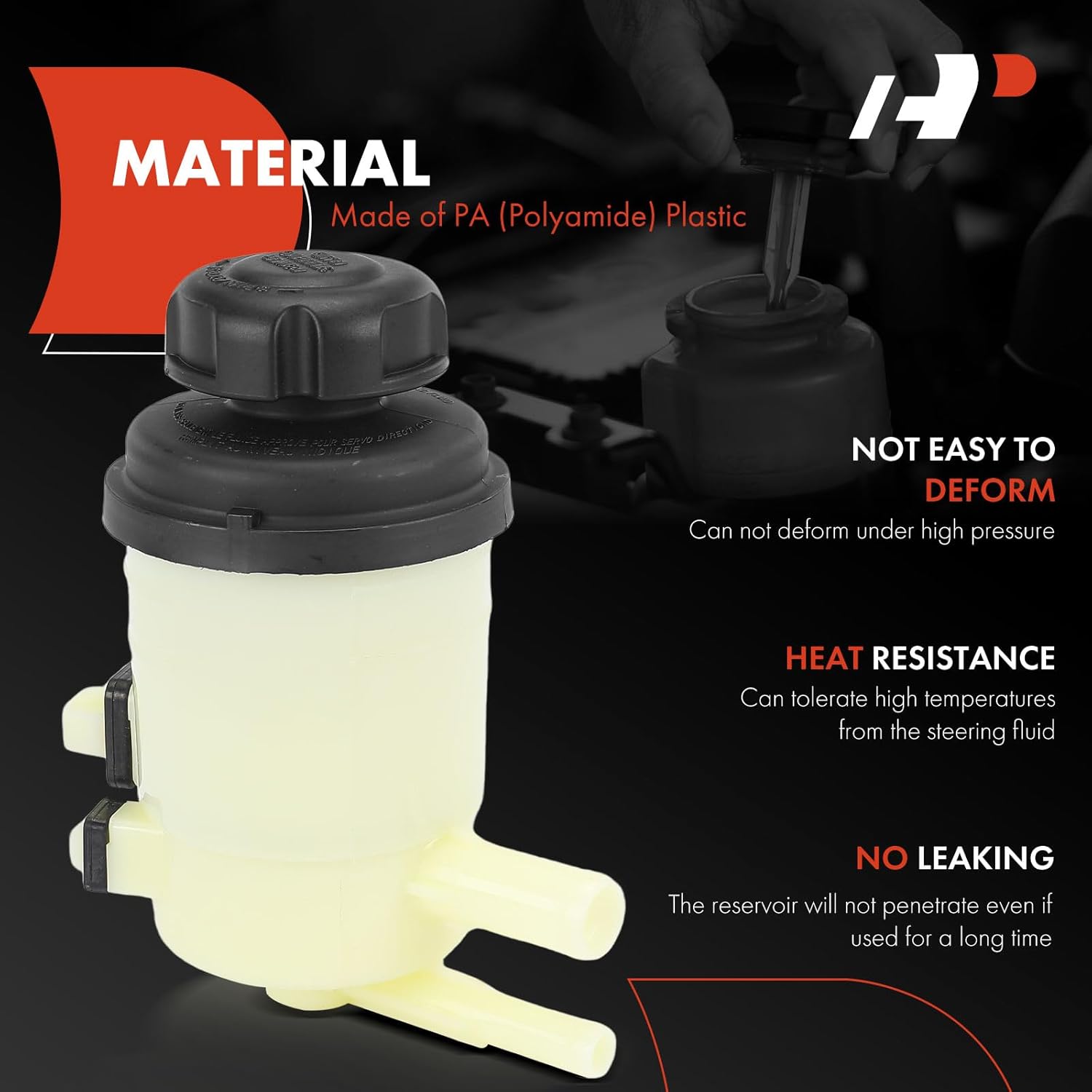 A-Premium Power Steering Reservoir/Tank with Cap Compatible with Kia Optima 2006 2.4L 2.7L, Optima 2007-2010, Rondo 2007-2012, Magentis 2007-2010