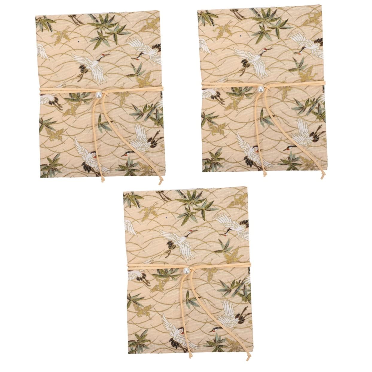 NUOBESTY 3pezzi Copertina Decorativa Per Libri Fodera Con Design Elegante Di Gru Protezione Riutilizzabile Per Libri Scolastici e Personali