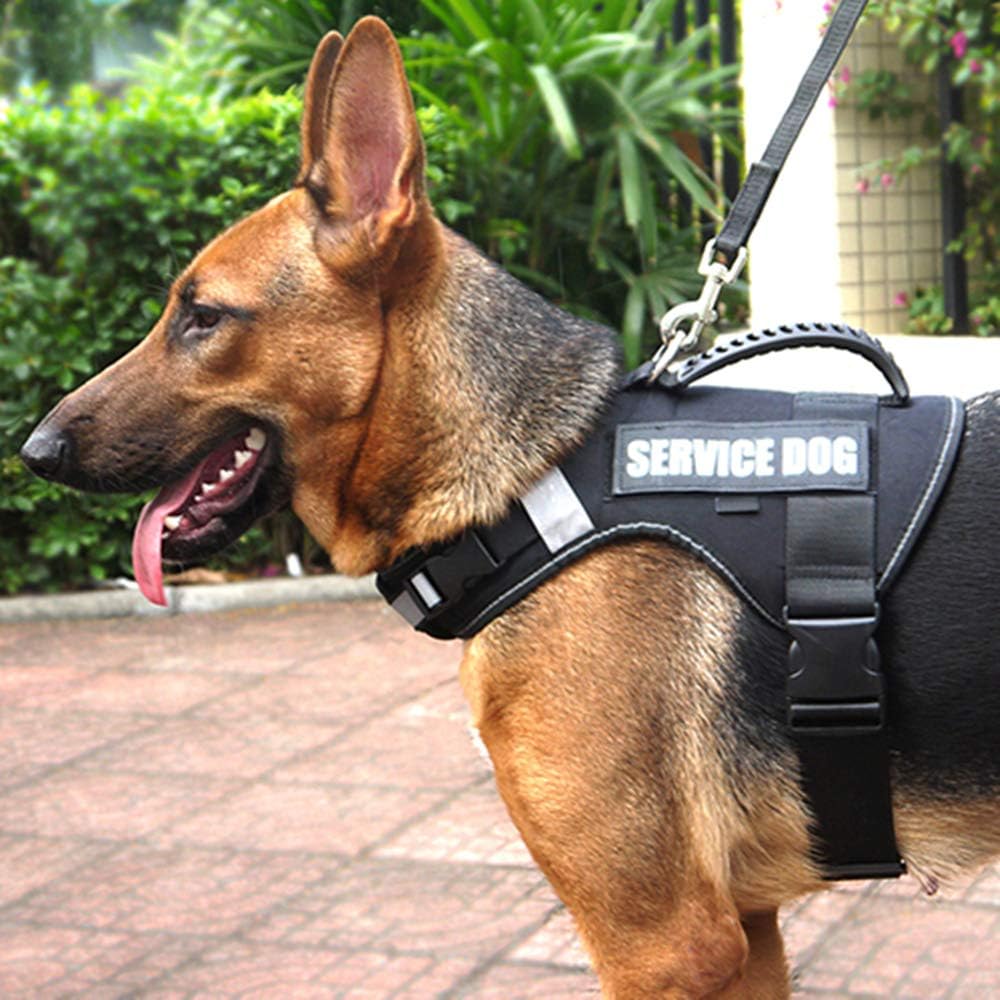 Misthis Reflective Tactical Dog Harness for Large Dogs, No Pull Heavy Duty Do...