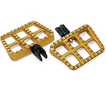 Motorcycle Mini Floorboards MX Foot Pegs Footrest for Harley 2018-2024 Softail Fat Boy FLSB Street Bob FXBB Fat Bob Low Rider S FXLR Breakout FXLRS Softail Slim FLHSC 114 (Front Peg, Gold)