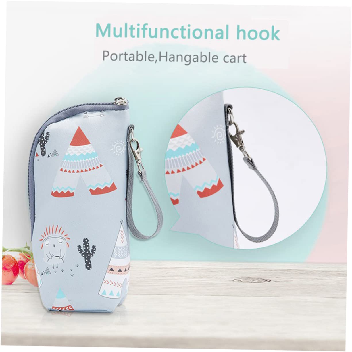 Abaodam 5piezas Bolsa Térmica Aislante para Biberones Diseño Portátil y Zipper para Bebés y Compatible Mayoría De Botellas De Leche