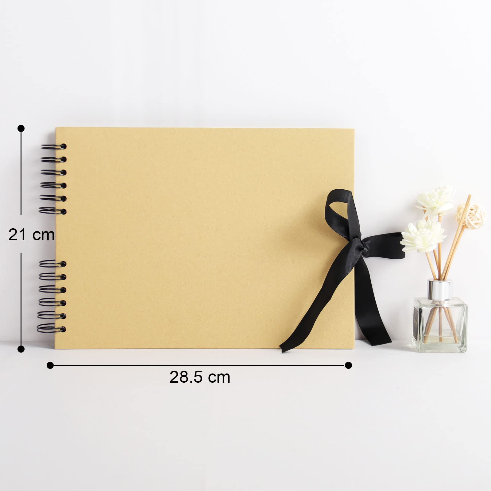 Album Fotografico 21x21 Cm Con Spirale - 40 Pagine Per Scrapbooking - Regalo Per Matrimoni E Compleanni - Foto 3